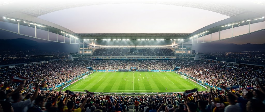 A World Cup stadium under the lights