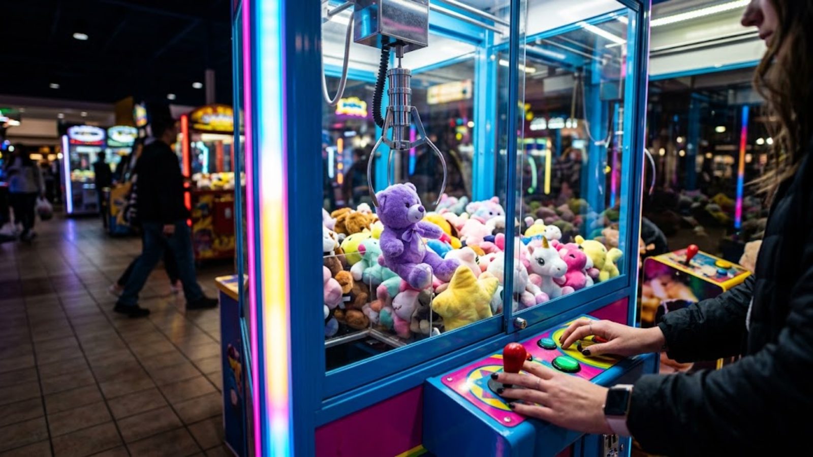 Modern claw arcades stock luxe plush toys, designer handbags, fresh vegetables and sourdough starter — and are tuned so customers actually win, at least once or twice.