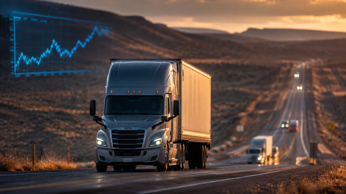 Diesel up 44% — truckers are easing off the accelerator.